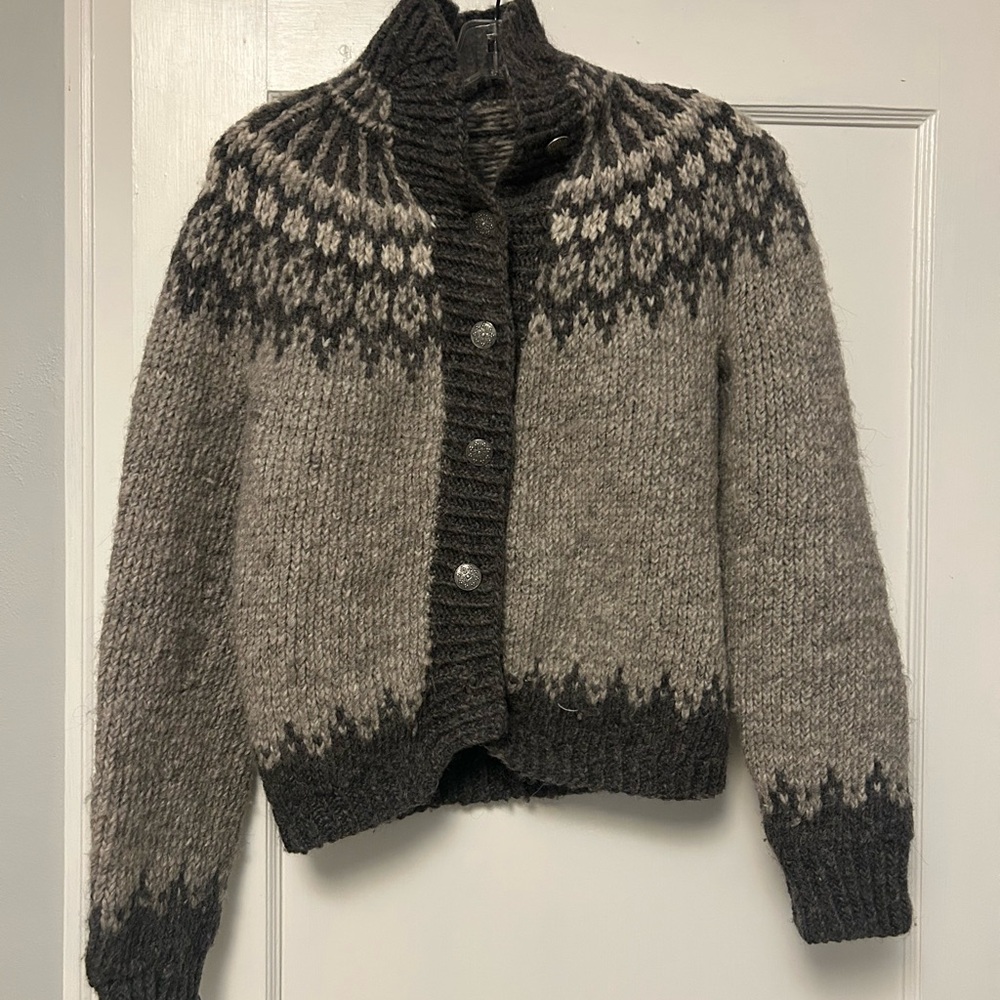 Wool Icelandic Fair isle cardigan